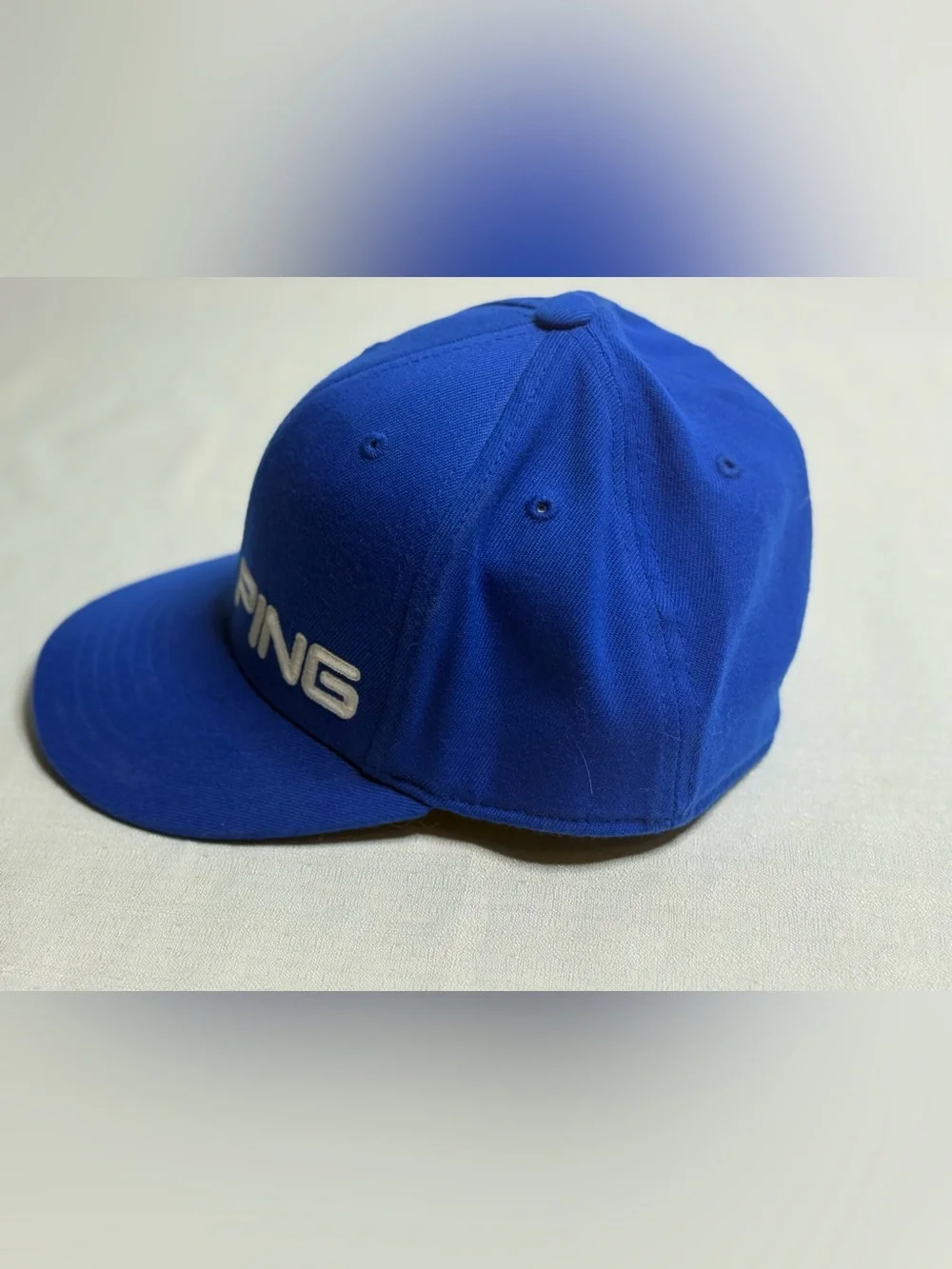 PING Golf Hat Blue Fitted FlexFit Embroidered Logo Cap Men’s S/M 6 1/2–6 7/8